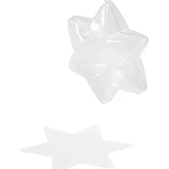 Julestjerner - Deko højde 10 cm transparent - 5 stk