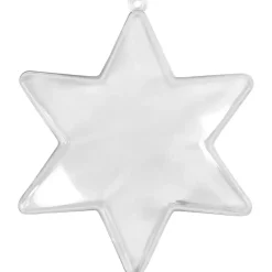 Julestjerner - Deko højde 10 cm transparent - 5 stk