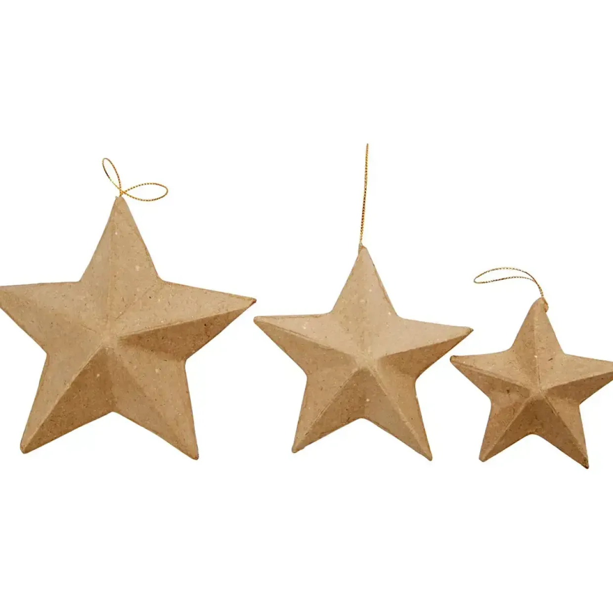 Julestjerner - dia. 7,5+10+12,5 cm - 6 stk