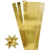 Julestjerner strimler i guld - Bredde 10 mm diameter 4,5 cm Længde 45 cm - 100 stk