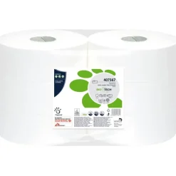 Jumborulle Biotech 2-lags hylse 76 mm 300 meter hvid | 811 ark - 6 stk