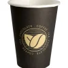 Kaffebæger Beans, ABENA Gastro, 11,2cm, Ø9cm, 360 ml, sort, pap/PE - 1000 stk