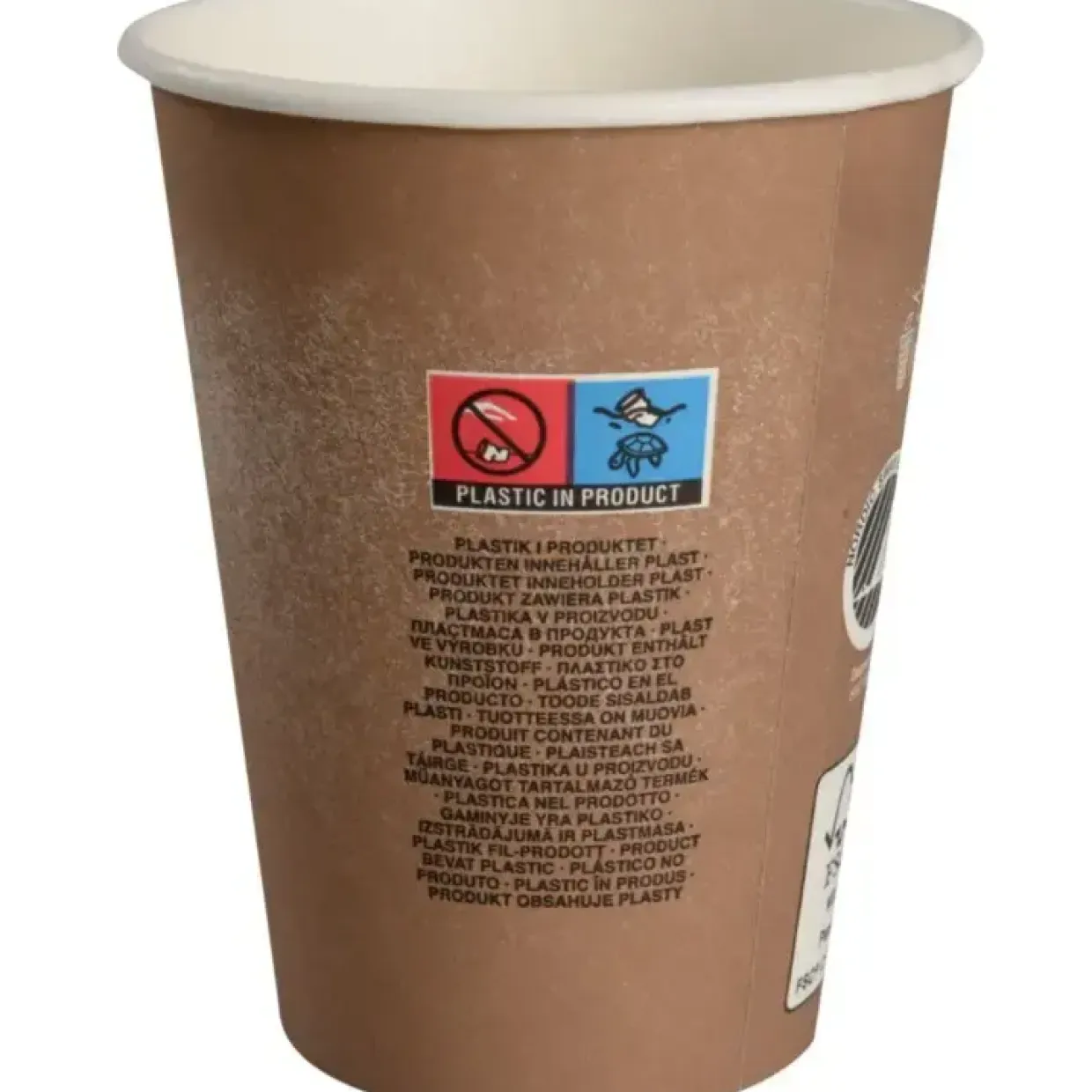 Kaffebæger - 36 cl - CPLA/pap - Brun komposterbar - 1000 stk