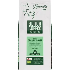 Kaffe, BKI Black Coffe, Organic, helbønner, 1 kg, 6 stk