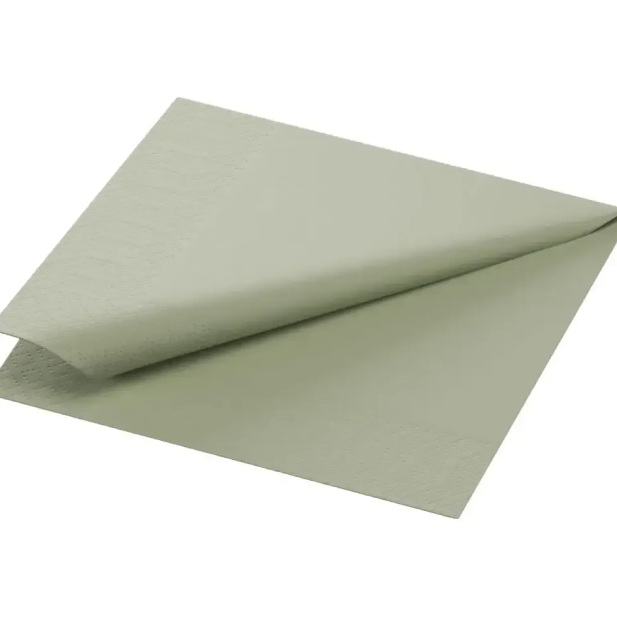 Kaffeserviet, Duni, 3-lags, 1/4 fold, 24x24cm, grøn, nyfiber - 2000 stk