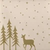 Kaffeserviet, Golden Winter, 3-lags, 1/4 fold, 24x24cm, beige, nyfiber - 1800 stk
