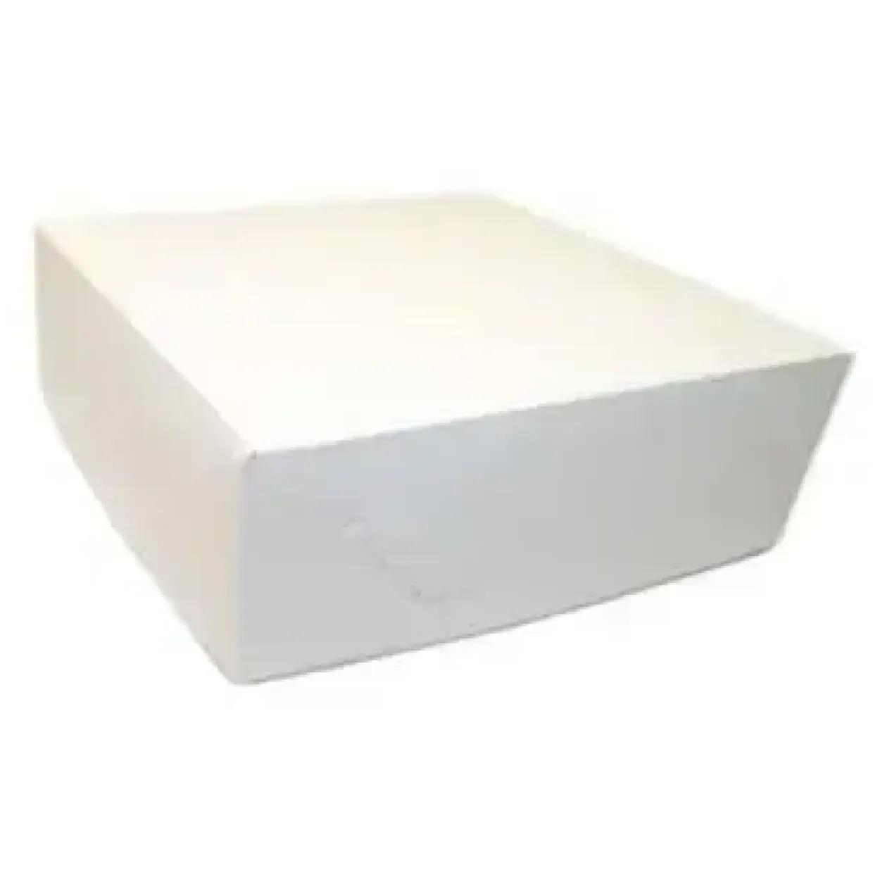 Kageæske fold selv L185xB185xH50mm pap hvid - 250 stk/krt