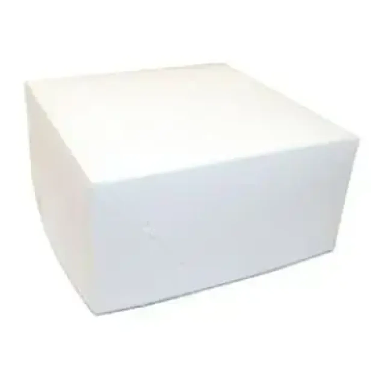 Kageæske fold selv nr 1 høj L150xB150xH75mm pap hvid - 250 stk/krt