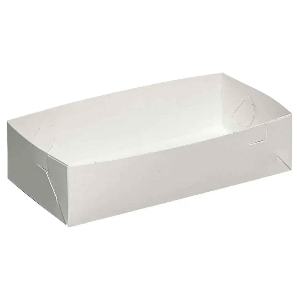 Kageæske, hvid, Falsæskekarton, nr. 4, 19x29xH5cm, 340 g/m2 - 250 stk