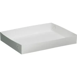 Kageæske 44,5x32x6,5cm hvid pap kraftig model kaolin coating - 100 stk