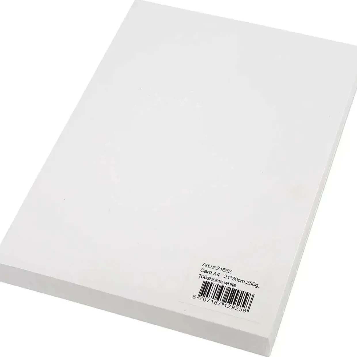 Karton A4 hvid - 250 gram - 100 ark