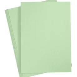 Karton - A4 - Lys grøn - 220 g - 10 stk
