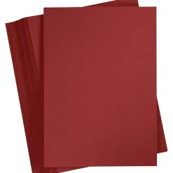 Karton – A4 – 210×297 mm – 180 g – mørk rød – 100 ark