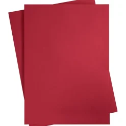 Karton, A2 420x600 mm, 180 g, julerød, 10ark