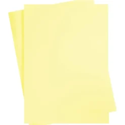 Karton, A2 420x600 mm, 180 g, kanariegul, 10ark