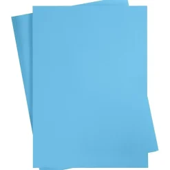 Karton, A2 420x600 mm, 180 g, klar blå, 10ark