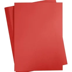 Karton, A2 420x600 mm, 180 g, postrød, 100ark