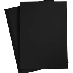 Karton A4 – 210 x 297 mm – 210-220 g – Sort – 10 ark
