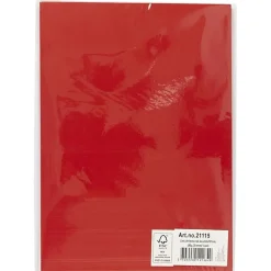 Karton julerød A4 210 x 297 mm 180 gram - 20 ark