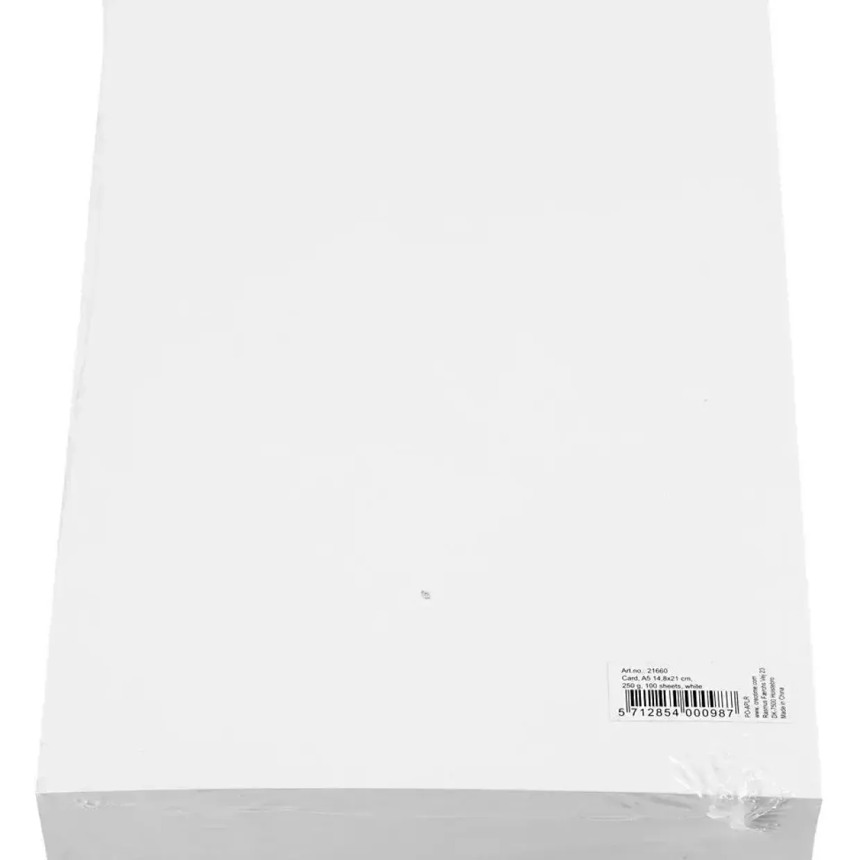 Karton, 14,8x21 cm, hvid, 100 ark
