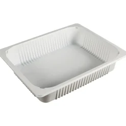 Kødbakke – PP – 32,5 x 26,6 x 6,4 cm – 4000 ml – Hvid – 92 stk