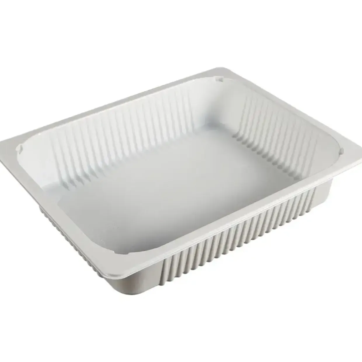 Kødbakke – PP – 32,5 x 26,6 x 6,4 cm – 4000 ml – Hvid – 92 stk