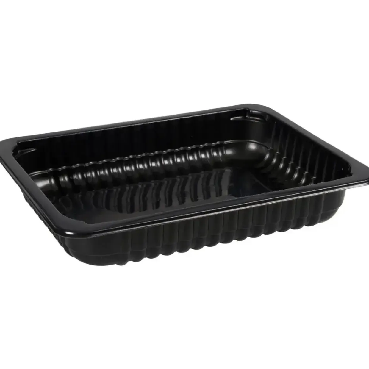 Kødbakke - sort PP 19x14,4x3,3 cm - 1-rums - 500 stk