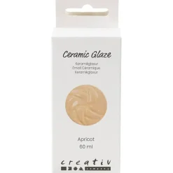 Keramikglasur, 984-1101 °C, dækkende, Apricot, 60 ml/ 1 ds.