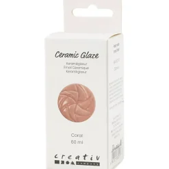 Keramikglasur, 984-1101 °C, dækkende, Coral, 60 ml/ 1 ds.