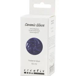 Keramikglasur, 984-1101 °C, dækkende, Federal Blue, 60 ml/ 1 ds.