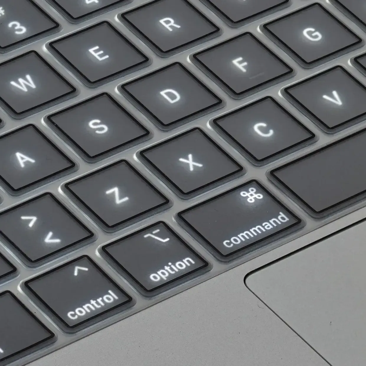 Keyboard Cover - Philbert MacBook Air 13" 2020 - Transparent/Sort - EU Layout