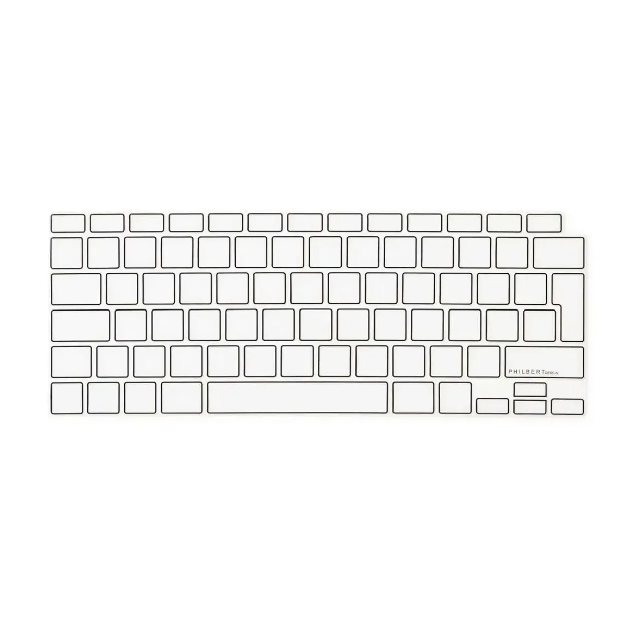 Keyboard Cover - Philbert MacBook Air 13" 2020 - Transparent/Sort - EU Layout
