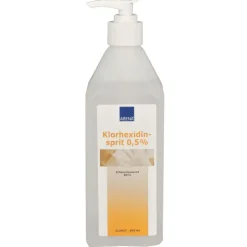 Kirurgisk hånddesinfektion, ABENA, 600 ml, 85% ethanol, 0,5% Clorhexidin, uden glycerin - 12 stk
