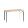 Klapbord Axel 427, 1400x800 mm, Birk laminat, Sort stel