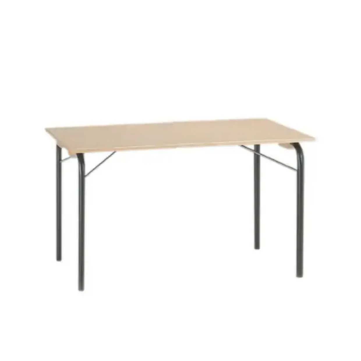 Klapbord Axel 427, 1400x800 mm, Birk laminat, Sort stel
