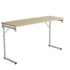 Klapbord Silhuett 1300x450mm,Birk laminat og hvidt stel