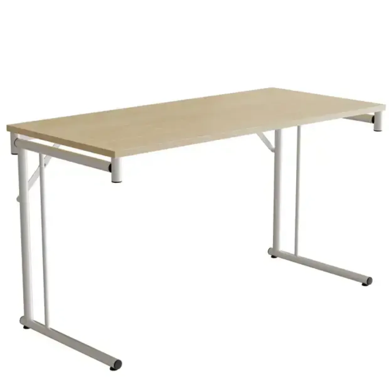 Klapbord Silhuett 1300x600mm,Birk laminat og hvidt stel