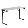 Klapbord Silhuett 1200x450mm,Grå laminat og sort stel