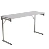 Klapbord Silhuett 1300x450mm,Grå laminat og krom stel