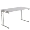 Klapbord Silhuett 1300x600mm,Grå laminat og hvidt stel