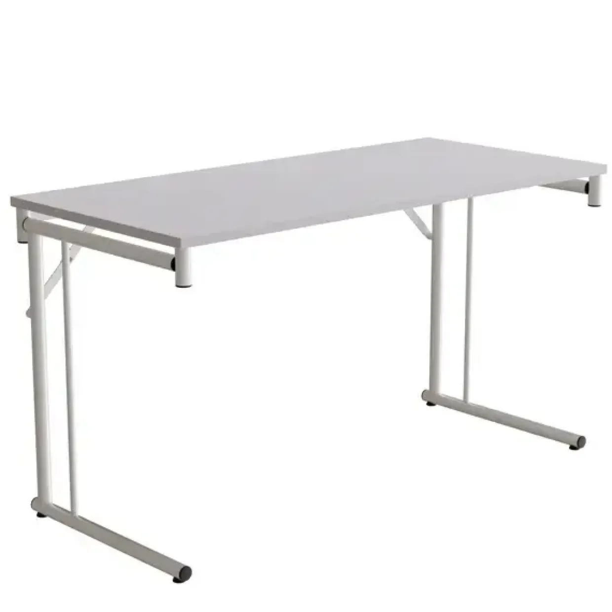 Klapbord Silhuett 1300x600mm,Grå laminat og hvidt stel