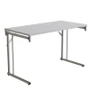 Klapbord Silhuett 1200x600mm,Grå laminat og krom stel