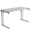 Klapbord Silhuett 1300x450mm,Grå laminat og sort stel