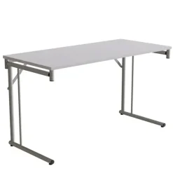 Klapbord Silhuett 1300x450mm,Grå laminat og sort stel