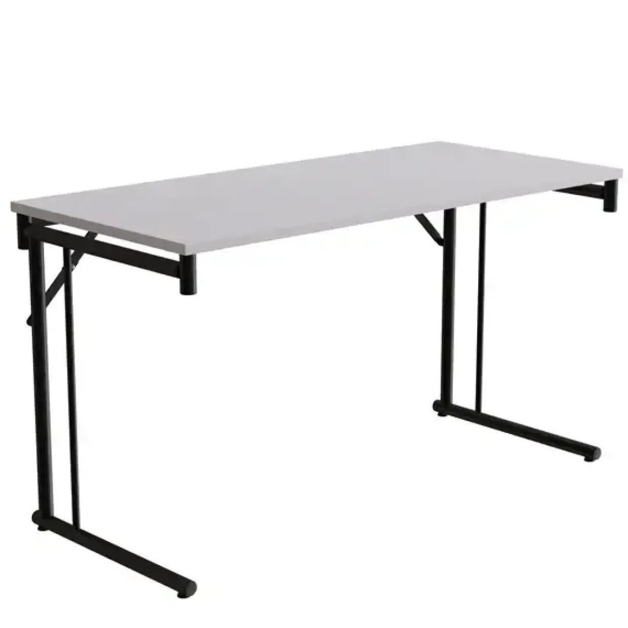 Klapbord Silhuett 1300x600mm,Grå laminat og sort stel