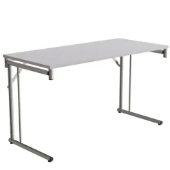 Klapbord Silhuett 1300x600mm,Grå laminat og krom stel
