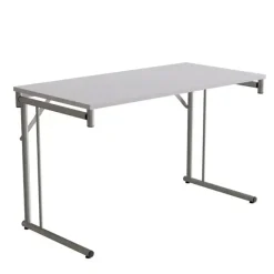 Klapbord Silhuett 1200x600mm,Grå laminat og alugråt stel