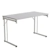 Klapbord Silhuett 1200x600mm,Grå laminat og hvidt stel