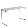 Klapbord Silhuett 1300x450mm,Grå laminat og hvidt stel