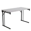 Klapbord Silhuett 1200x450mm,Grå laminat og krom stel